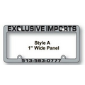 Polypropylene Plastic Auto License Frame 1" Panel - 3M Reflective Decals